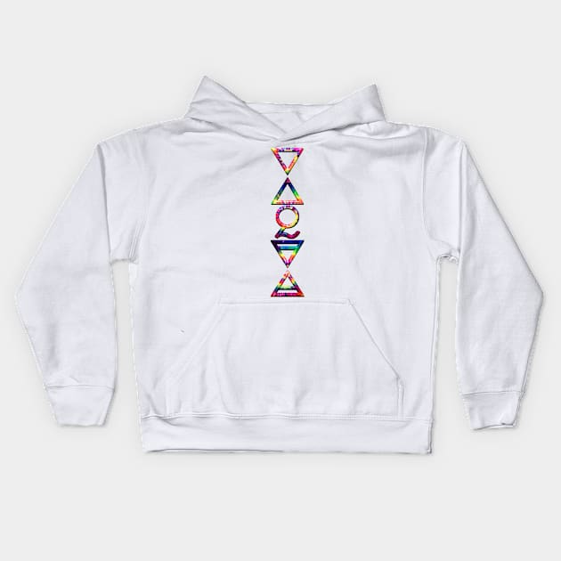 4 ELEMENTS PLUS 1 - v tie dye Kids Hoodie by shethemastercovets